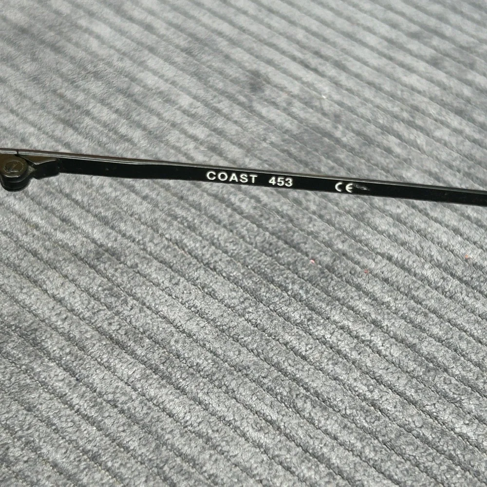 Coast 453 Antique Tortoise Oval Y2k Eyeglasses Frames 47-21-140 Black Gold Metal